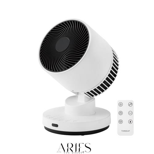 スリーアップ ヒート＆クール 温冷 サーキュレーター 温風機能 左右自動首振り 衣類乾燥機能付 ホワイト HC-AZ0694WH