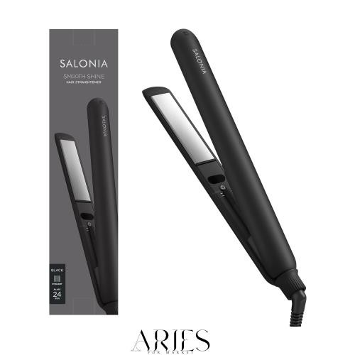 SALONIA サロニア スムースシャイン ストレートアイロン ヘアアイロン 24mm ブラック【Amazon.co.jp限定】の通販は