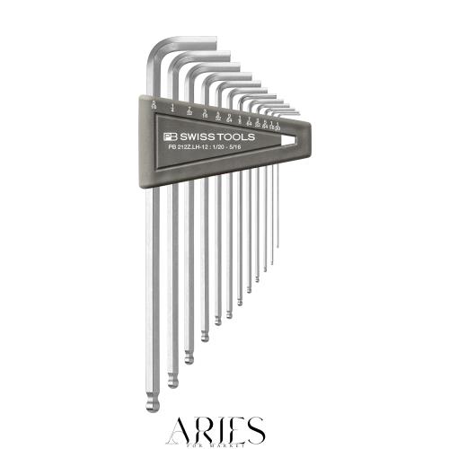 PB SWISS TOOLS ピービースイスツールズ 12本組ボール付六角棒レンチセットインチサイズL型ホルダー付 212Z.LH-12CBB 13,504円