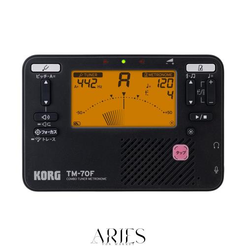 KORG(コルグ) チューナー メトロノーム TM-70F BK ブラック 日本製 吹奏楽 ブラスバンド オーケストラ