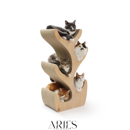 猫壱（Necoichi）キャットタワー キャットツリー レギュラー ライトブラウン【Amazon.co.jp限定】