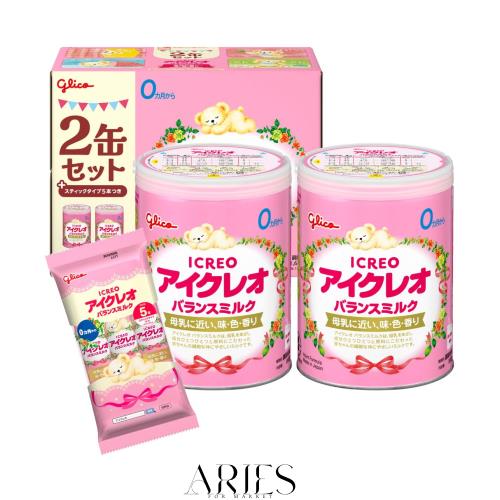 【Amazon.co.jp限定】 アイクレオ バランスミルク800g ×2缶セット＋12.7g×５本 粉ミルク 新生児 乳児 赤ちゃん ベビー【0ヵ月~1歳頃】