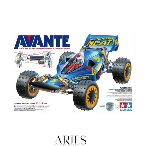 タミヤ 1/10 電動RCカーシリーズ No.489 4WDレーシングバギー アバンテ