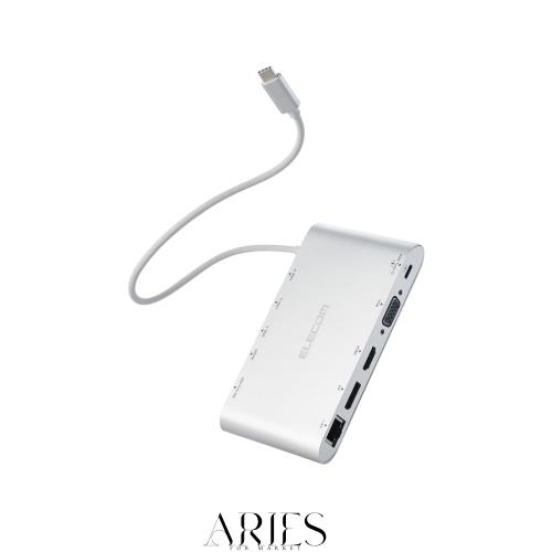 エレコム USBハブ ドッキングステーション 11-in-1 マルチモニター4画面 Type-C USB PD100W対応 USB-A×3 / Displayport/HDMI/D-sub / 4