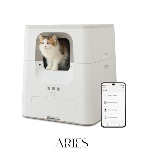 ジェックス 【 PURE 】 CAT AUTO TOILET 猫用自動トイレ 多頭飼育 高性能 自動清掃 アラート機能 広々設計 大型猫にも対応 飛散防止 おや