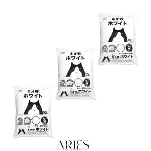 ネオ・ルーライフ ネオ砂 ホワイト 猫砂 10L 3袋セット (ケース販売)