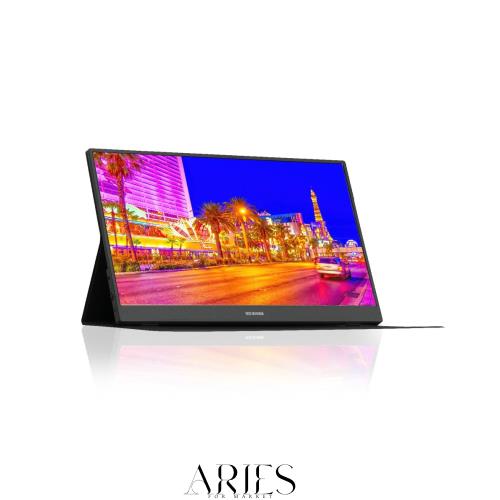 アイリスオーヤマ モニター 15.6インチ 薄型 ポータブルモニター DP-DF163S-B ディスプレイ 持ち運び カバー付き テレワーク 在宅勤務 ブ