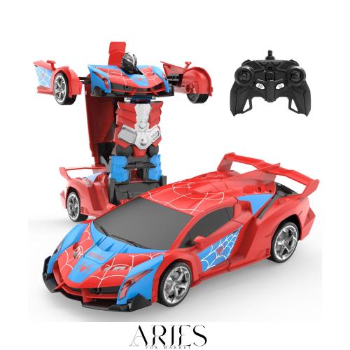 DEERC ラジコン ラジコンカー こども向け リモコンカー RCカー ロボット おもちゃ 車 変形 スタントカー スポーツカー 2 in 1 変形可能
