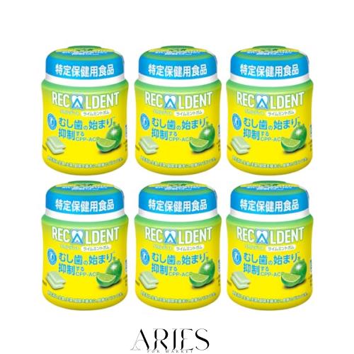 モンデリーズ リカルデント ライムミントガムボトル 135.2g×6個の通販は 6,030円