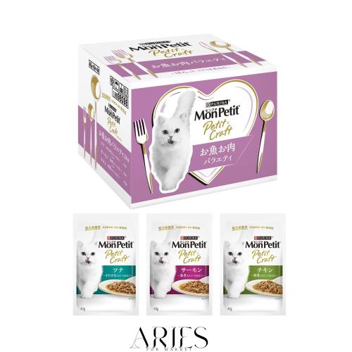 モンプチ プチクラフト パウチ お魚お肉バラエティ 24袋入【Amazon