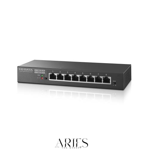 IODATA 8ポート スイッチングハブ ループ検知 防止 モード切替 セキュリティ L2 ファンレス メタル筐体 壁面設置 壁掛け 電源内蔵 日本メ 6,145円