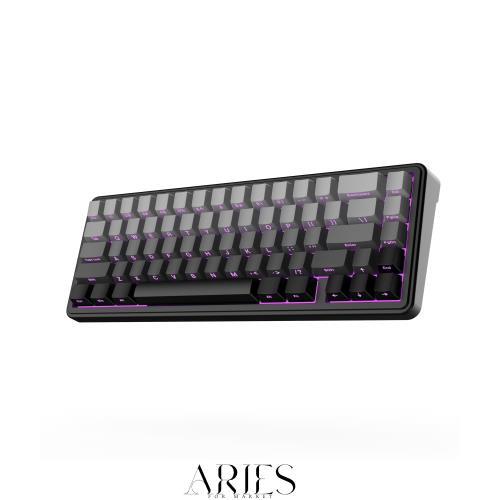 EPOMAKER x AULA F65 65%ワイヤレスメカニカルキーボード ホットスワップ対応ガスケットカスタムゲーミングキーボード 5層パッド RGBバッ