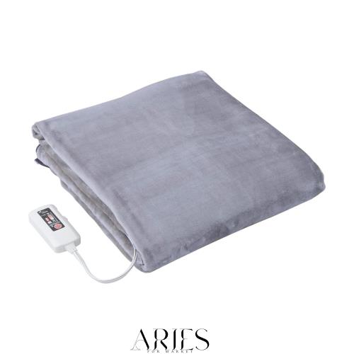 [山善] 電気毛布 掛け 敷き 兼用 188×130cm ダブル 洗える タイマー付き 省エネ フランネル ダニ退治機能 室温センサー ラベンダーグレ