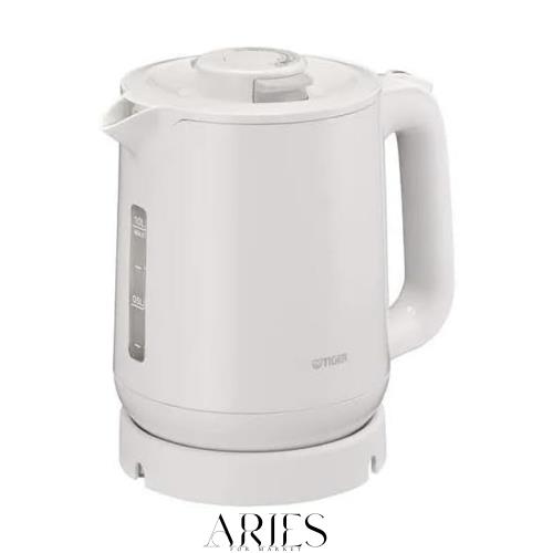 タイガー魔法瓶(TIGER) 電気ケトル 湯沸かし 0.8L 転倒お湯漏れ防止 カラ炊き防止 蒸気レス ホワイト PCJ-A082WA