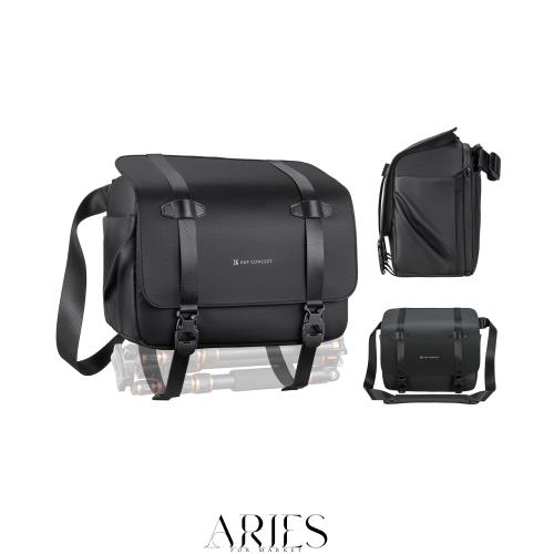 K＆F Concept カメラバッグ ショルダーバッグ カメラショルダーバッグ おしゃれ 一眼レフカメラバッグ 10L 仕切り付き 防水 軽量 手提げ/