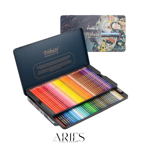 Marco 水彩色鉛筆 72色 水性 柔らかい芯 大人の塗り絵 プロ仕様 太い芯 塗り絵 塗りやすい 高級いろえんぴつ 発色の良い色鉛筆セット 子
