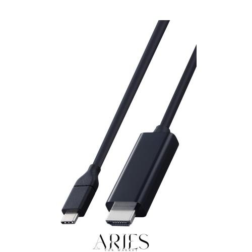 エレコム usb c 変換ケーブル 3m Type-C to HDMI やわらか 4K(3840×2160px)/60Hz マルチディスプレイ ミラーリング 【iPhone MacBook iP 5,102円