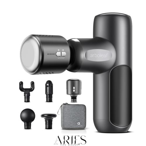 arboleaf 筋膜リリースガン ハンディガン MINI 温冷機能付きヘッド 自適応モード 5種類シリコンヘッド 5段階強力振動 筋膜リリース 筋膜