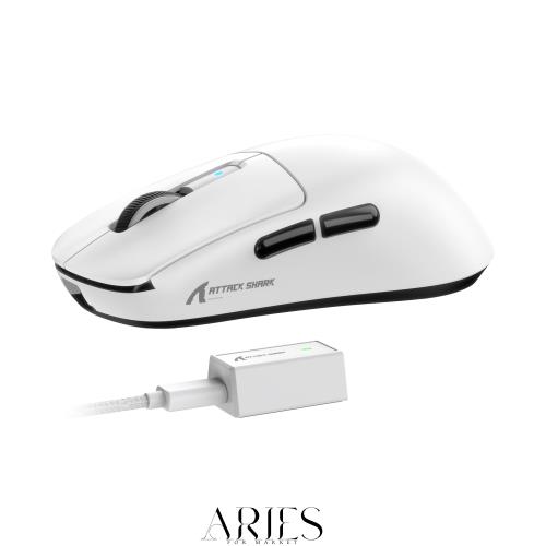 ATTACK SHARK R6 39g超軽量ゲーミングマウス、8000Hz、PixArt PAW3950MAXゲーミングセンサー、42000DPI、Nordic 52840 MCU、3モード連続