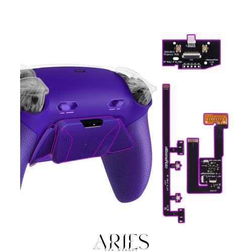 eXtremeRate ps5コントローラーBDM-030 040 050対応RISE4 Plus MAXバックパドルキット、ボトムシェル＆クリッキートリガーストップ＆ラバ