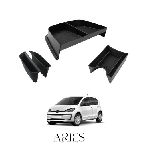 HUAHAO フォルクスワーゲン up専用 収納トレイセット フォルクスワーゲン up アクセサリー vw up ダッシュボードトレイ コンソールトレイ