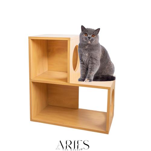 キャットタワー シェルフ 2段 猫 家具 撥水加工あり 棚 軽量 耐久性 組み立て簡単 工具不要 選べる3サイズ