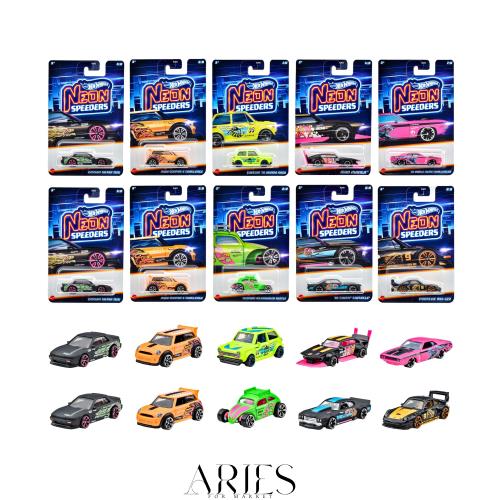 ホットウィール(Hot Wheels) ネオン・スピーダーズ アソート 10台 BOX販売 乗り物おもちゃ ミニカー 3歳から マルチ 986D-HLH72