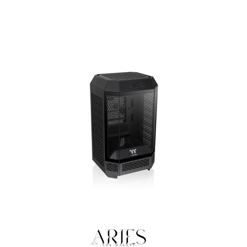 Thermaltake The Tower 250 Black 3面強化ガラスパネル採用 八角柱スタイル ミニタワー Mini-ITX PCケース CA-1Z9-00S1WN-00 CS9139