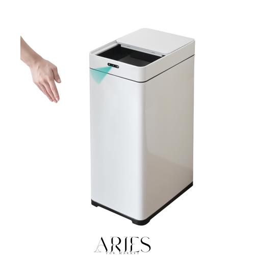 山善(YAMAZEN) ゴミ箱 自動 スライド開閉 スリム センサー式 42L (45Lゴミ袋対応) 幅25×奥行34×高さ61.5cm ダストボックス キッチン ふ