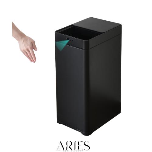 山善(YAMAZEN) ゴミ箱 自動 スライド開閉 スリム センサー式 42L (45Lゴミ袋対応) 幅25×奥行34×高さ61.5cm ダストボックス キッチン ふ