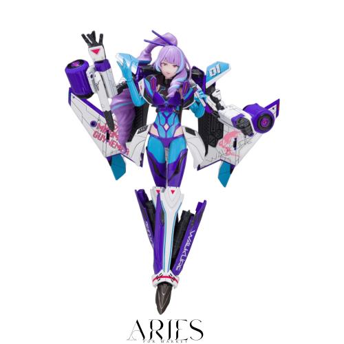 青島文化教材社(AOSHIMA) VFG マクロスデルタ VF-31J ジークフリード 美雲・ギンヌメール 全高約150mm 色分け済みプラモデル MC-17 (飛行