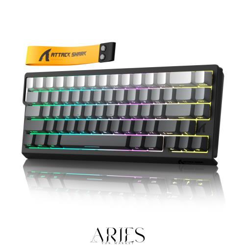 ATTACK SHARK X68HE ラピットトリガー ポーリングレート8000Hz対応 RT0.01mm 8000hz RGB 有線USB 磁気スイッチ 0.125msディレイ ゲーミン