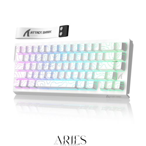 ATTACK SHARK X68HE ラピットトリガー ゲーミングキーボード RT0.01mm 8000hz RGB 有線USB 磁気スイッチ 0.125msディレイ ダブル PBTコン