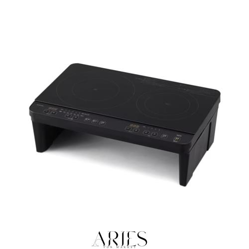 2口IHコンロスタンド付き ブラック アイリスオーヤマ IHK-WT41S-B