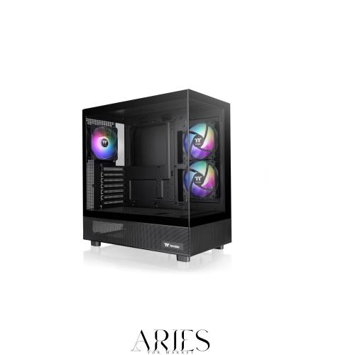 【Amazon.co.jp限定】Thermaltake View 270 Plus TG ARGB Black 120mm ARGBファン 3基搭載 ピラーレス ミドルタワー ATX PCケース CA-1Y7