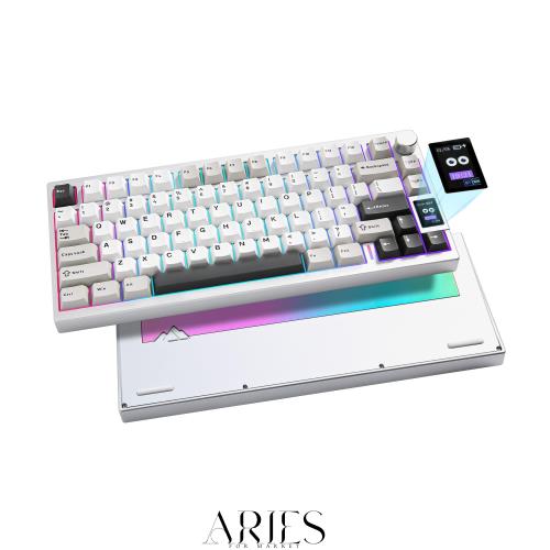 YUNZII AL80 メカニカルキーボード ワイヤレス ゲーミングキーボード 75%レイアウト bluetooth/2.4G/有線 三つモード フルアルミCNC LCD