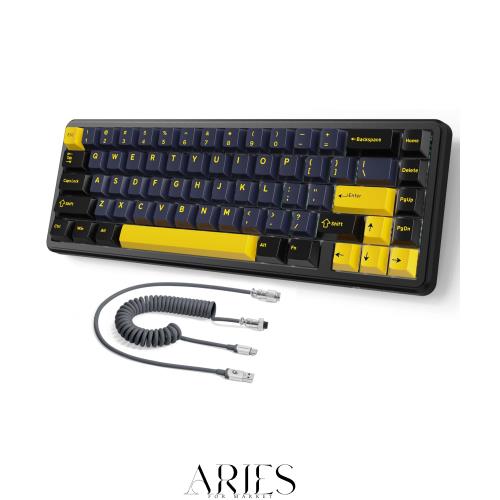 ATTACK SHARK X65 HEラピッドトリガーキーボード、磁気軸、65% 有線ゲーミング キーボード、0.01mm RT精度、0.125msレイテンシー、8Kポー