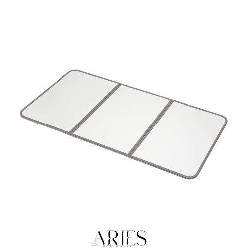 【Amazon.co.jp限定】ミエ産業 ABS樹脂製 組み合わせ風呂ふた 製品サイズ 73×118cm 3枚組 ホワイト L12_WH 防カビ