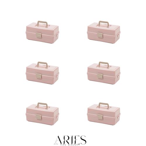 JEJアステージ(JEJ Astage) ツールボックス ストロベリー 棚2段付き 収納ボックス シェルフフルール350 ネイルキット ハンドメイド用具