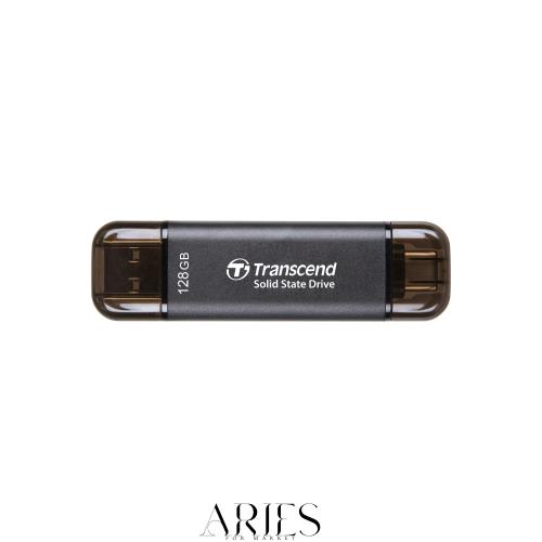 【家電批評 2024 スティック型 USB-A SSD 総合No.1受賞】トランセンド ポータブルSSD 128GB 高速 最大1050 MB/s 超小型,軽量11g Type-A/T