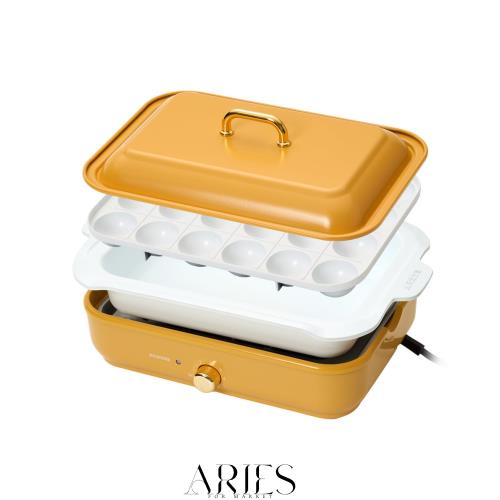 アイリスオーヤマ ホットプレート コンパクト 着脱式 温度調節機能付き たこやき器 深鍋 プレート 2枚 1000W 簡単お手入れ サーモスタッ