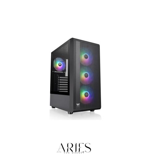 Thermaltake S200 TG ARGB Plus ミドルタワー ATX PCケース ブラック CA-1X2-00M1WN-01 CS9175