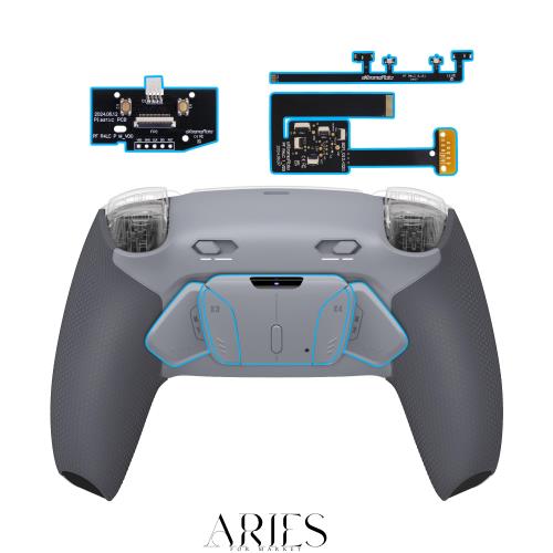 eXtremeRate ps5コントローラーBDM-010/020対応RISE4 Plus MAXバックパドルキット、クリッキートリガーストップ＆ラバーグリップ付き、ps