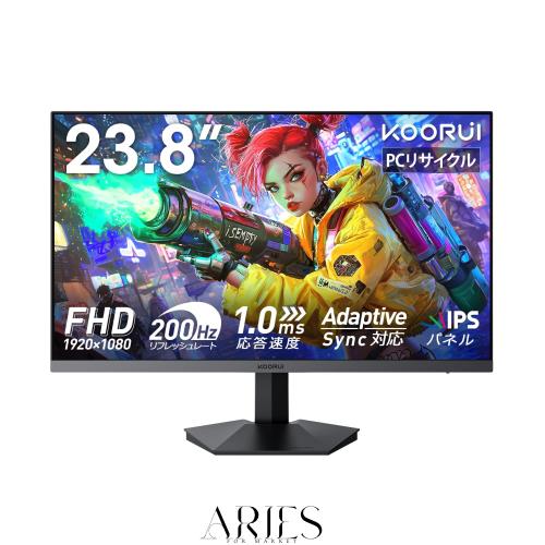 KOORUI ゲーミングモニター 24インチ 200Hz フルHD モニター IPSパネル
