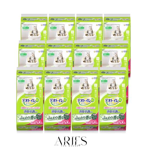 デオトイレ ふんわり香る 消臭・抗菌シート ボタニカルの香り 20枚×12個セット【ケース販売】