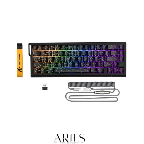 ATTACK SHARK X68PRO HE ゲーミングキーボード ラピッドトリガー キーボード 三つの接続モード ワイヤレス/Bluetooth/有線8K 磁気式アナ