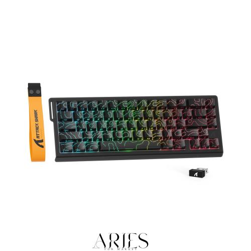 ATTACK SHARK X68PRO HE ラピッドトリガー キーボード 高速反応 3モード接続 2.4G Bluetooth USB-C有線 8KHZ ゲーミングキーボード ラピ
