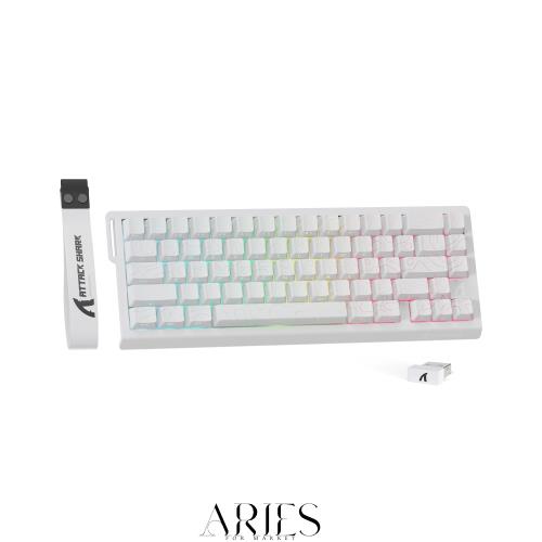 ATTACK SHARK X68PRO HE ラピッドトリガー キーボード 高速反応 3モード接続 2.4G Bluetooth USB-C有線 8KHZ ゲーミングキーボード ラピ