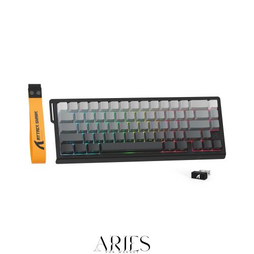 ATTACK SHARK X68PRO HE ラピッドトリガー キーボード 高速反応 3モード接続 2.4G Bluetooth USB-C有線 8KHZ ゲーミングキーボード ラピ