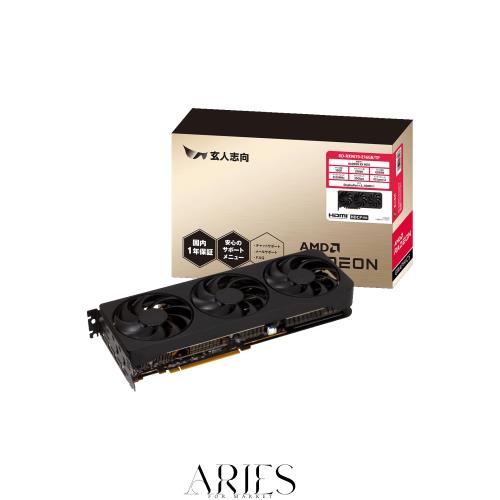 玄人志向 AMD Radeon RX 9070 搭載 グラフィックボード 16GB トリプルファン 【国内正規品】 RD-RX9070-E16GB/TP